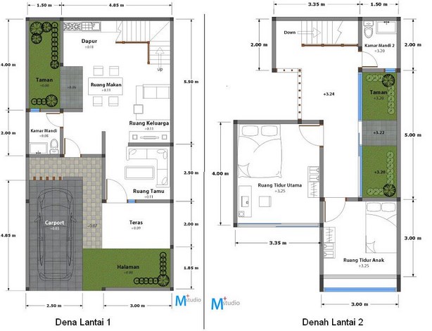 Desain rumah tipe 90 minimalis modern.
