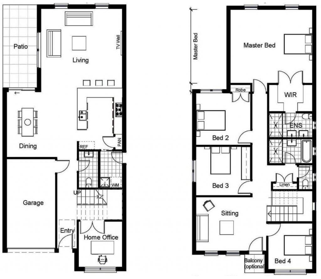 Denah rumah gaya industrial minimalis modern. Denah rumah gaya industrial minimalis modern.