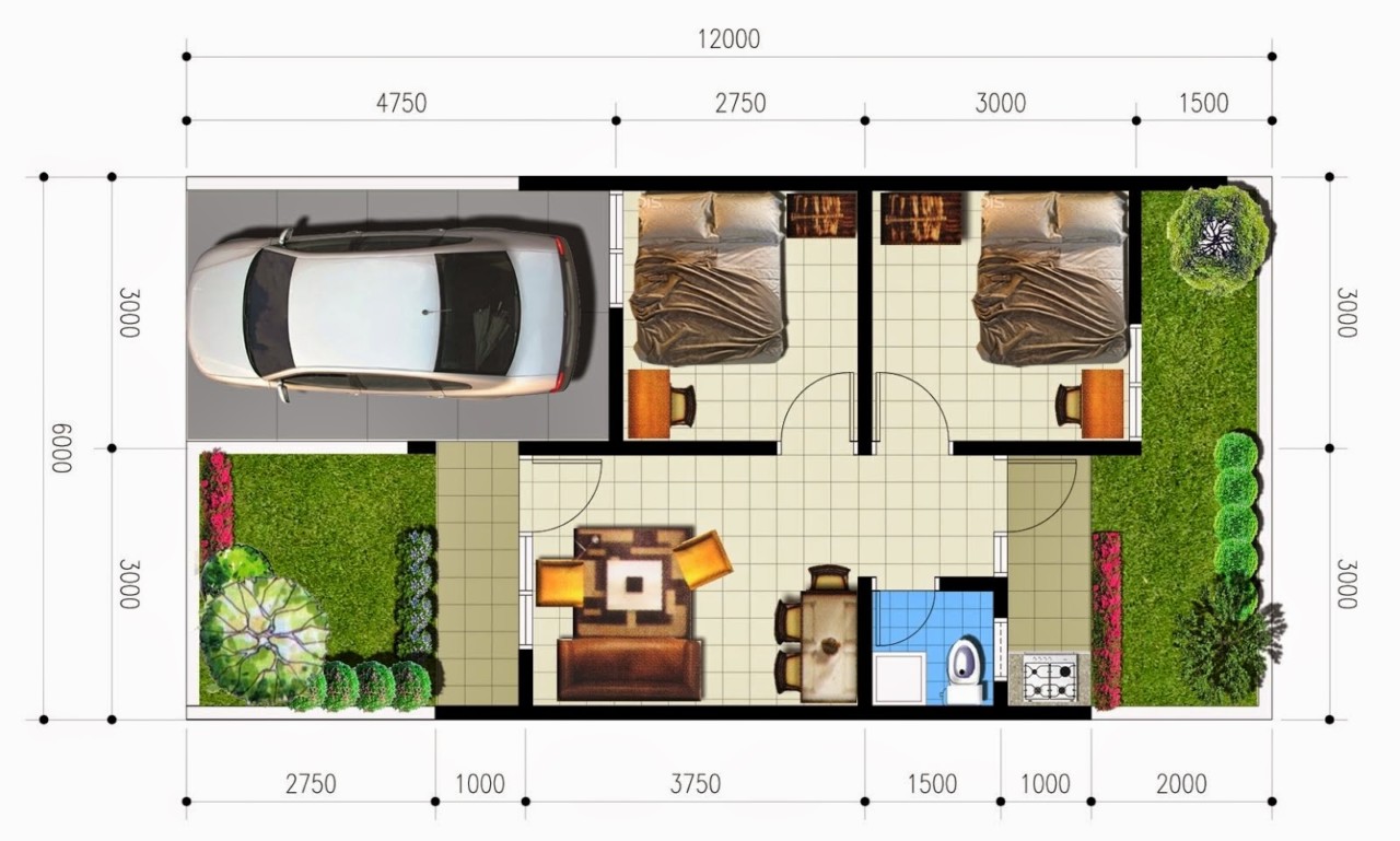 Denah rumah tipe 72 minimalis modern. Denah rumah tipe 72 minimalis modern.