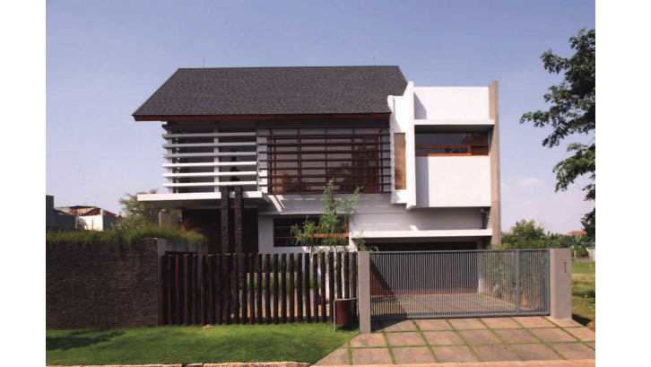Denah rumah gaya Jepang minimalis modern.