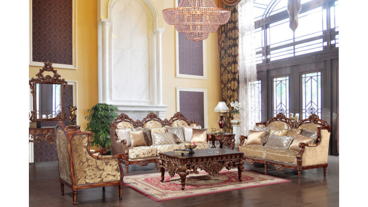 Kesan Baroque juga bisa menjadikan ruang tamu mewah Anda lebih berkesan. (Foto: Furniture Ideas)