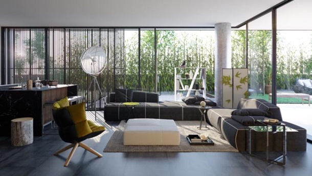 Desain ruang tamu minimalis konsep back to nature. (Sumber: Pexels.com)