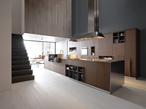 Kitchen set minimalis dengan material kayu cocok untuk berbagai konsep interior rumah. (Foto: grundig.com)