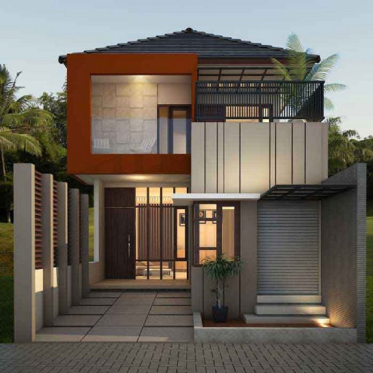 Rumah Minimalis 2 Lantai Type 36 tropis.