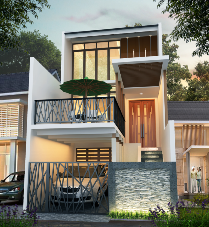 Rumah minimalis 2 lantai type 36 elegan.
