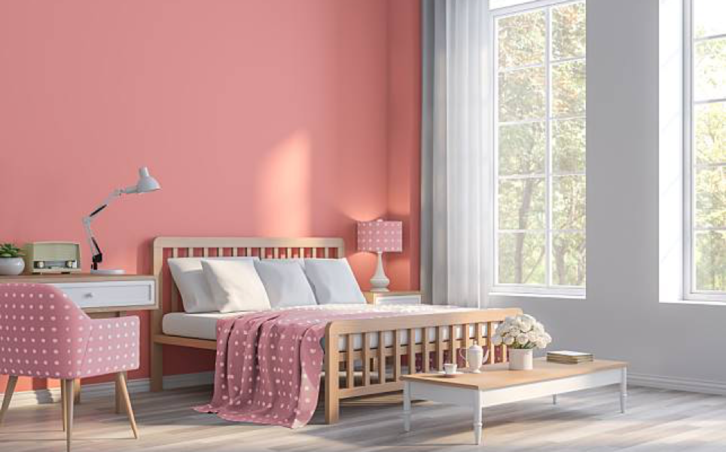 Warna abu-abu muda dan pink menjadikan ruangan terasa lembut dan nyaman. Warna abu-abu muda dan pink menjadikan ruangan terasa lembut dan nyaman.