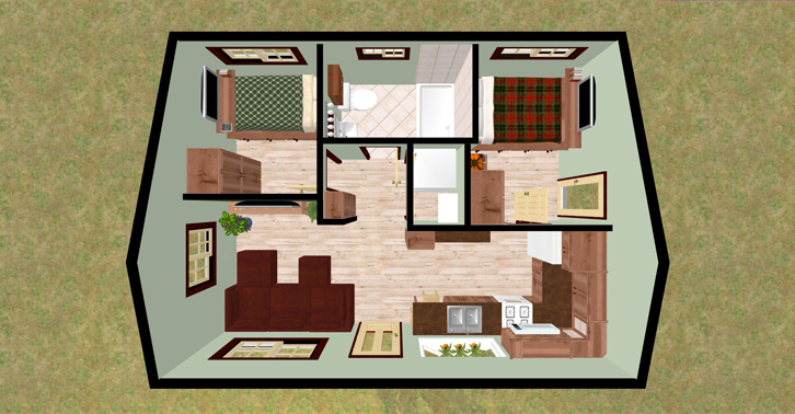 Desain interior untuk rumah 60m2