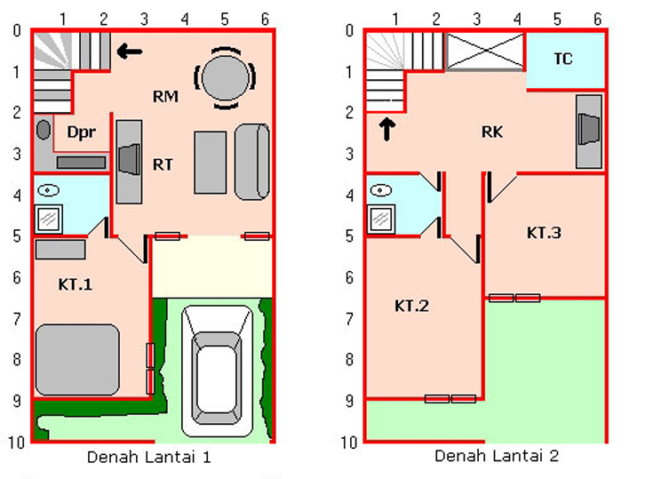 Desain interior untuk rumah 60m2