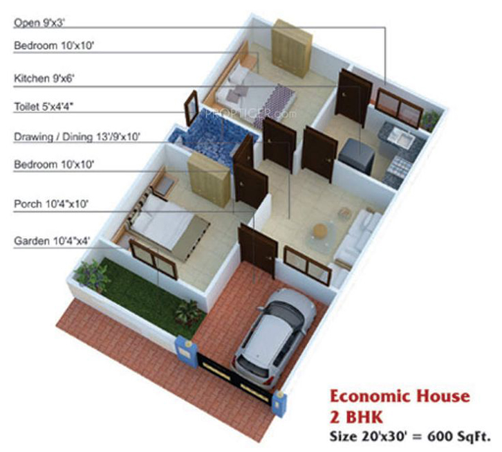 Desain interior untuk rumah 60m2