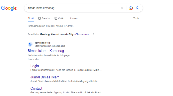 Alt Text - Cara cek jadwal buka puasa dan imsak di laman Kemenag RI
