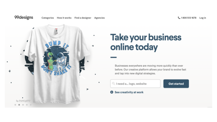 Situs freelance 99Designs (Sumber: 99Designs.com)