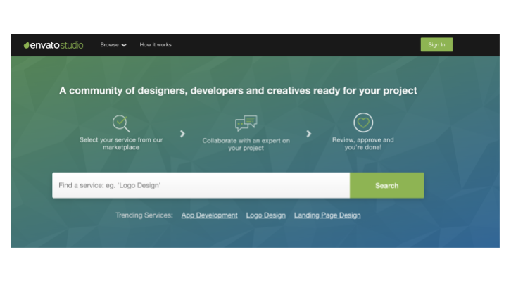 Situs freelance Envato Studio (Sumber: Envato Studio)