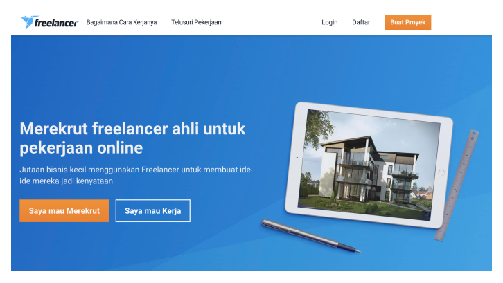 Situs freelance Sribulancer (Sumber: Freelancer.co.id)