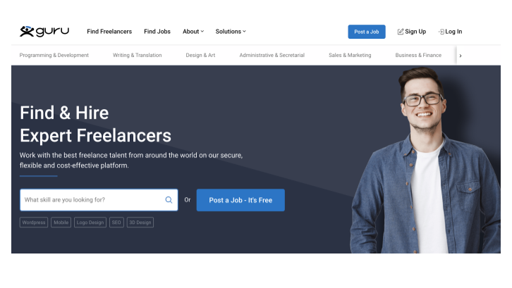 Situs freelance Guru (Sumber: Guru)