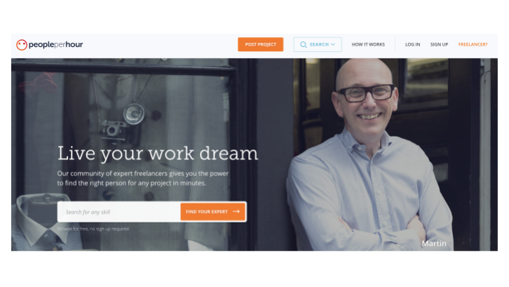 Situs freelance PeopleHour (Sumber: PeopleHour)