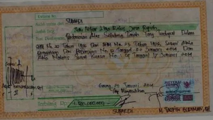 Contoh Kwitansi Jual Beli Tanah 10
