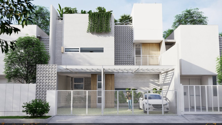 Desain Rumah Kost 2 Lantai Lahan Sempit Modern Kontemporer Desain Rumah Kost 2 Lantai Lahan Sempit Modern Kontemporer