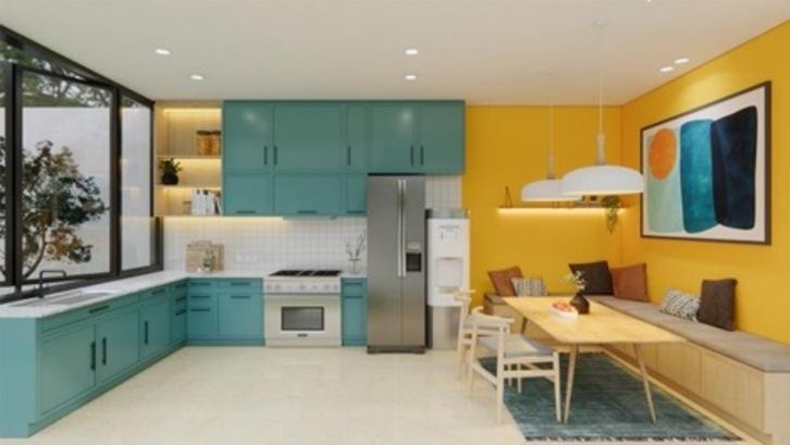 Warna Cat Rumah Bagian Dalam yang Cerah Variasi Kuning yang Bikin Betah