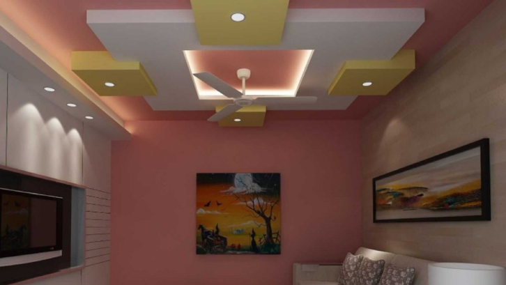Model plafon gypsum yang minimalis elegan untuk ruang tamu yang terbilang mungil.