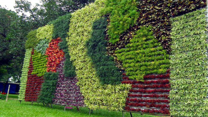9. Vertical garden sebagai pagar tanaman alami yang unik 9. Vertical garden sebagai pagar tanaman alami yang unik