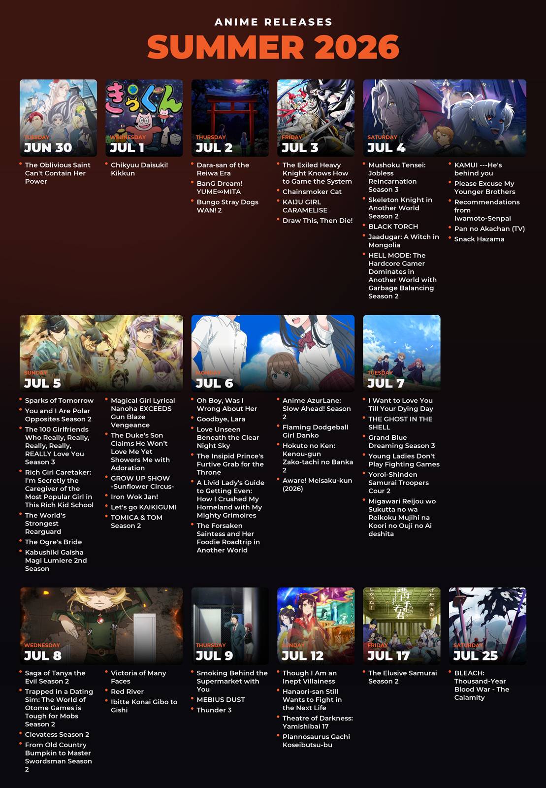 15 Anime Summer 2026 yang Paling Layak Masuk Watchlist