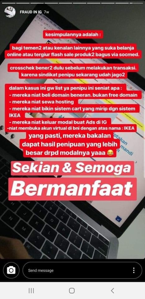 Hati-Hati Penipuan Website IKEA Abal Abal!