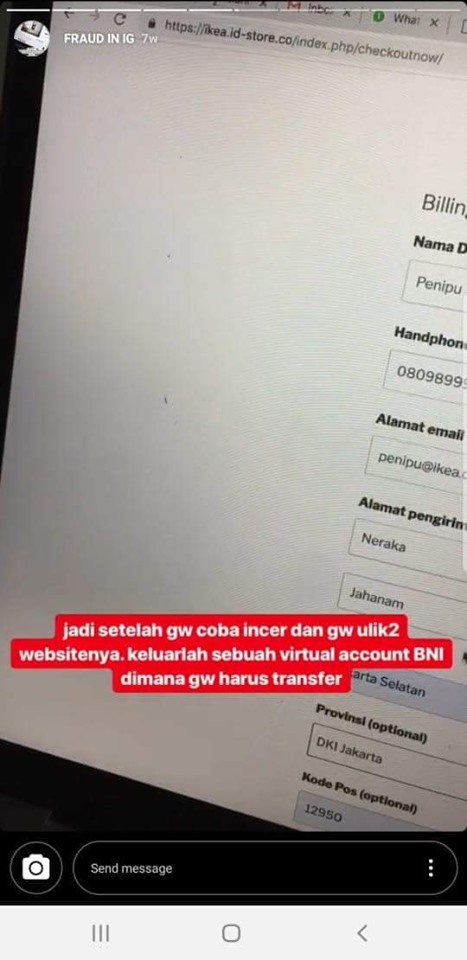 Hati-Hati Penipuan Website IKEA Abal Abal!