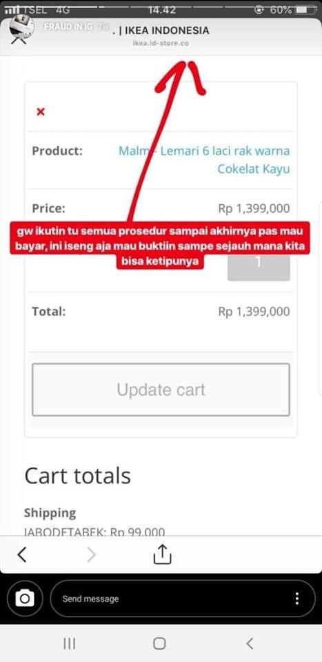 Hati-Hati Penipuan Website IKEA Abal Abal!