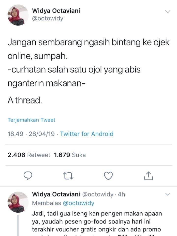 Jangan Sembaran Kasih Rate Bintang Ke Ojek Online!
