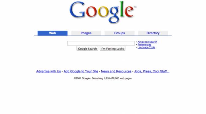 10 Tampilan Google Dari Masa Ke Masa! 10 Tampilan Google Dari Masa Ke Masa!