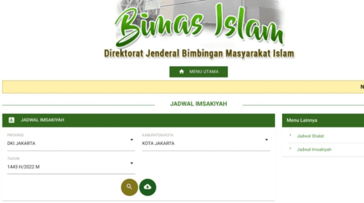 Cek jadwal buka puasa Jakarta 2023 dan wilayah lainnya di laman Kemenag RI.