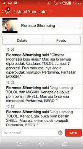 Florence Anggap Orang Jogja Tolol, Karena Ditolak Isi BBM Di Antrean Mobil Florence Anggap Orang Jogja Tolol, Karena Ditolak Isi BBM Di Antrean Mobil
